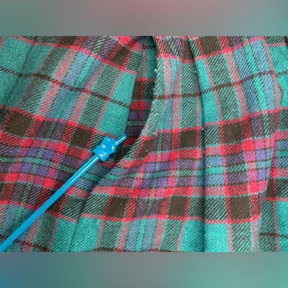 Vintage Woolrich Plaid Skirt Teal and Fuchsia Plaid Skirt - Picture 12 of 13